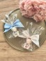 Mydełko mały miś w celofanie ze wstążką na PODZIĘKOWANIA - baby shower - it's a girl / it's a boy - gender reveal, narodziny dziecka, podziękowanie