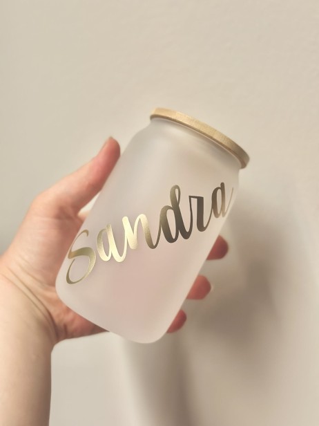 Personalizowany kubek z bambusową pokrywką i słomką PREMIUM - do biura, do szkoły, na prezent, dla niej, dla nastolatki, dla dziewczyny, na panieński, dla panny młodej/świadkowej - możliwość zapakowania na prezent