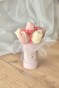 FlowerBox z kwiatów z mydełek glicerynowych z dodatkiem koziego mleka - tulipan pink CANDY- na urodziny, ślub, imieniny, panieński, baby shower, podziękowanie, dla mamy, przyjaciółki, pary młodej, świadkowej, nauczyciela, babci, upominek, prezent