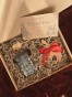 Box prezentowy z kartką z własnymi życzeniami na świętego Mikołaja, święta bożego narodzenia, wigilię, dla mamy, babci i dziadka, pracowników, klientów, nauczyciela, rodziny, znajomych, przyjaciół - herbata czarna, złota łyżeczka, mydełko renifer