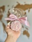 Mydełko piwonia w celofanie ze wstążką na PODZIĘKOWANIA - możliwość PERSONALIZACJI - ślub, panieński, baby shower, chrzciny, urodziny i inne uroczystości, podziękowanie