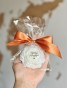 Mydełko piwonia w celofanie ze wstążką na PODZIĘKOWANIA - możliwość PERSONALIZACJI - ślub, panieński, baby shower, chrzciny, urodziny i inne uroczystości, podziękowanie