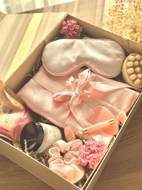 RelaxBox - chwila relaxu - box prezentowy róż PREMIUM - baby shower, dla przyszłej mamy, dzień mamy, urodziny, walentynki, dla dziewczyny, panieński, ślub, dla Niej