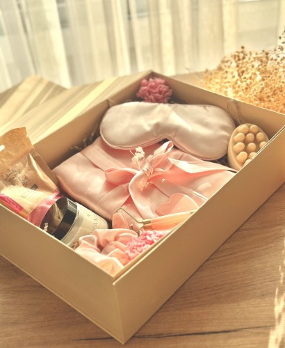 RelaxBox - chwila relaxu - box prezentowy róż PREMIUM - baby shower, dla przyszłej mamy, dzień mamy, urodziny, walentynki, dla dziewczyny, panieński, ślub, dla Niej