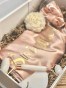 BridesmaidBox - box prezentowy dla Świadkowej - personalizowany szlafrok, piwonia, kieliszek, gumka, roler i masażer Gua Sha - podziękowanie, prezent, zapytanie o świadkowanie, panieński, ślub
