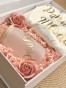 BridalBox - box prezentowy dla Panny Młodej - personalizowany szlafrok, kubek z bambusową pokrywką i szklaną rurką - prezent na ślub, panieński