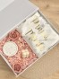BridalBox - box prezentowy dla Panny Młodej - personalizowany szlafrok, podstawka z gipsu polimerowego i świeczka sojowa - prezent na ślub, panieński